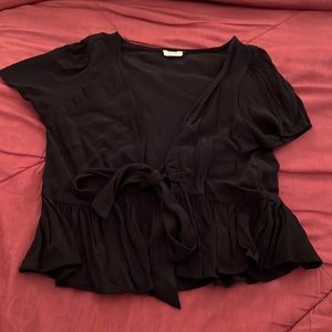 Black tie front top size S